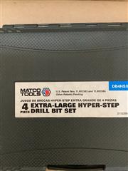 MATCO TOOLS DB4HSXL 4PC EXTRA-LARGE HYPER-STEP DRILL BIT SET IN CASE